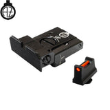 Glock 17, Glock 19, Glock 26 zestaw regulowanych celowników ze światłowodami | typ A
