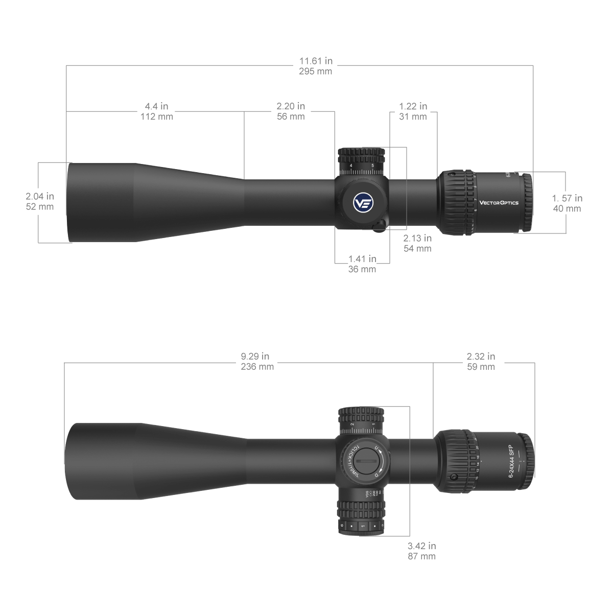 Vector Optics Veyron 6-24x44IR SFP kompaktowy luneta celownicza 